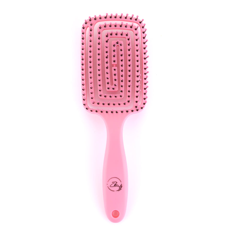 Ekn Beauty Haarbürste ohne Ziepen Entwirrbürste geeignet für Locken & lange Haare - Rosa
