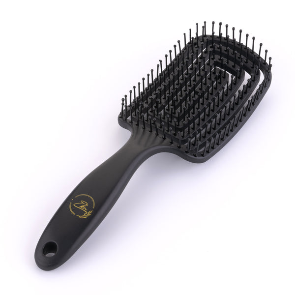 Ekn Beauty Haarbürste ohne Ziepen Entwirrbürste geeignet für Locken & lange Haare - Schwarz