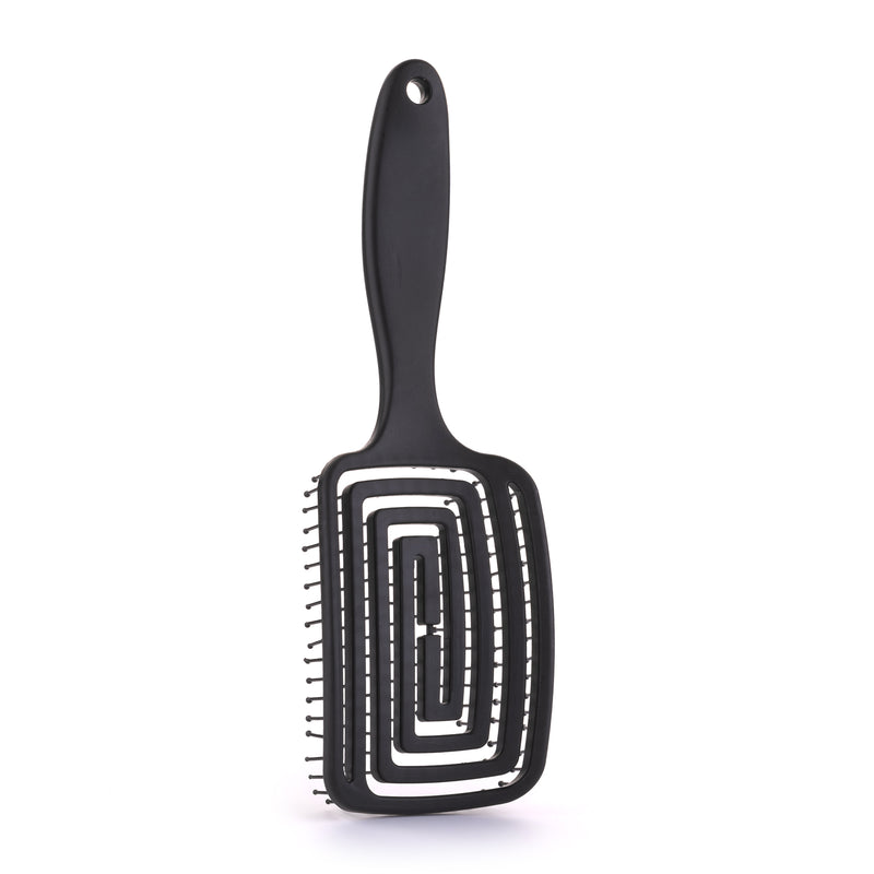 Ekn Beauty Haarbürste ohne Ziepen Entwirrbürste geeignet für Locken & lange Haare - Schwarz